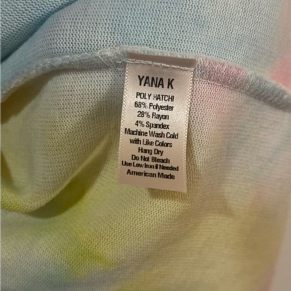 Yana K Portland Sweater Yellow, Pink, Blue Tie Dye - Picture 3 of 3